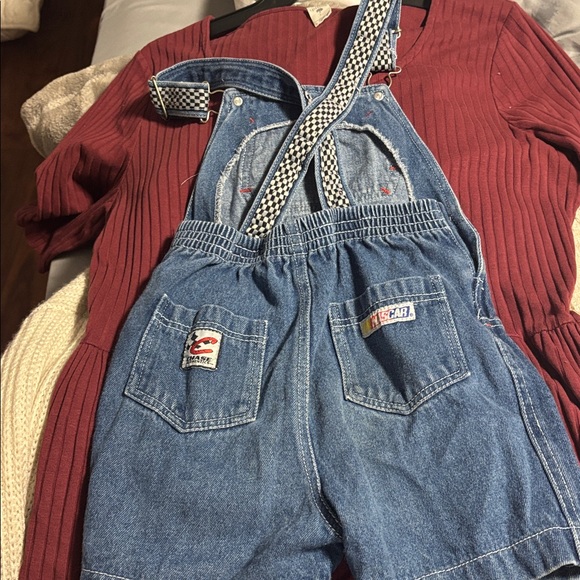 Chase Authentic NASCAR Kids Blue Denim Overalls - Picture 3 of 4